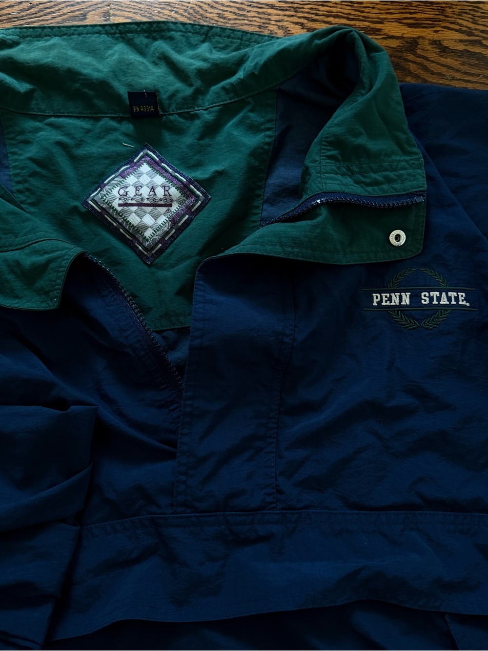 Penn State Navy & Green Pullover Jacket